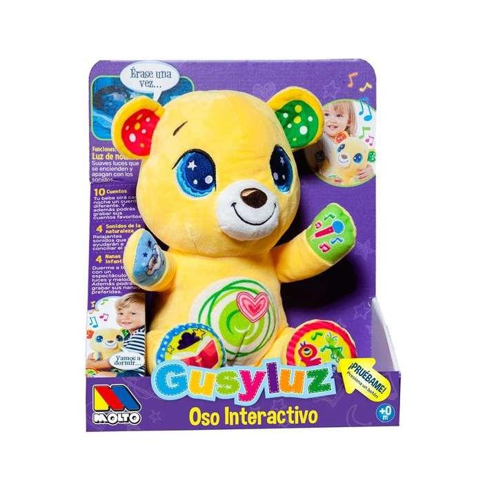 Gusy luz osito interactivo con luz y sonidos, cuentacuentos y grabadora 24 cm