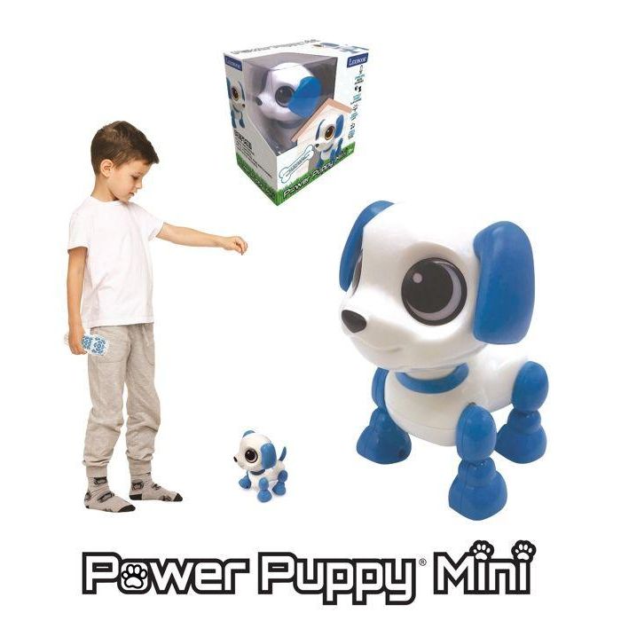 Power Puppy Mini - Perro robot con efectos de luz y sonido, control de clic manual, repetición 3