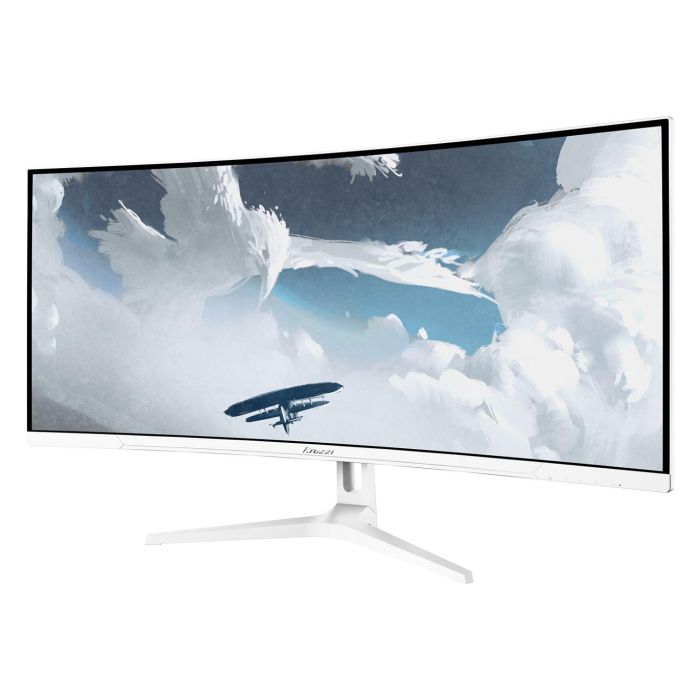 Arozzi TFT Nova 34" Curvo - Monitor Gaming VA, Resolución 3440 x 1440 4K Ultra HD, 165Hz, 1ms, Blanco