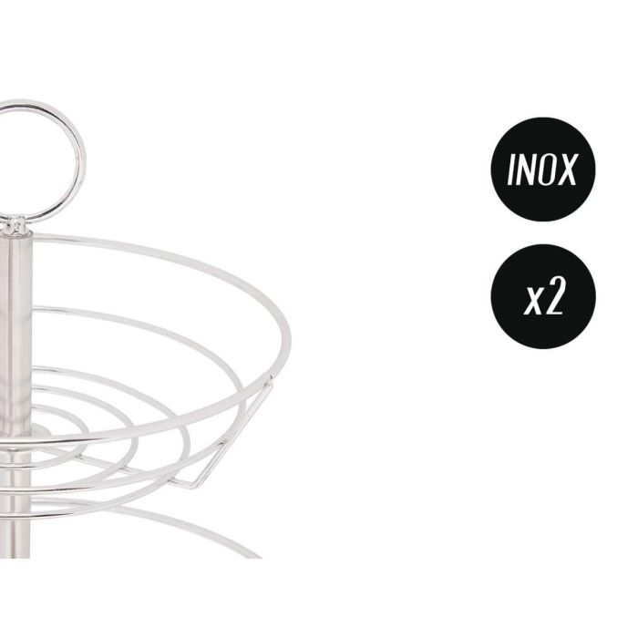 Frutero Doble Cocina Metal Cromado Kinvara 26CM (6 Unidades) 3 Frutero Doble Cocina Metal Cromado Kinvara 26CM (6 Unidades) 3