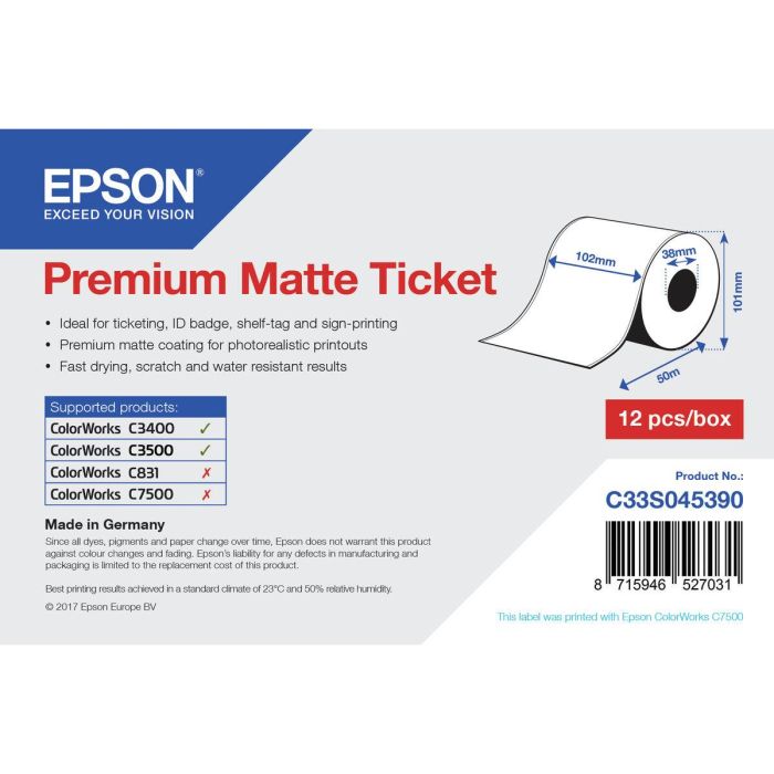 Etiquetas para Impresora Epson C33S045390 Etiquetas para Impresora Epson C33S045390