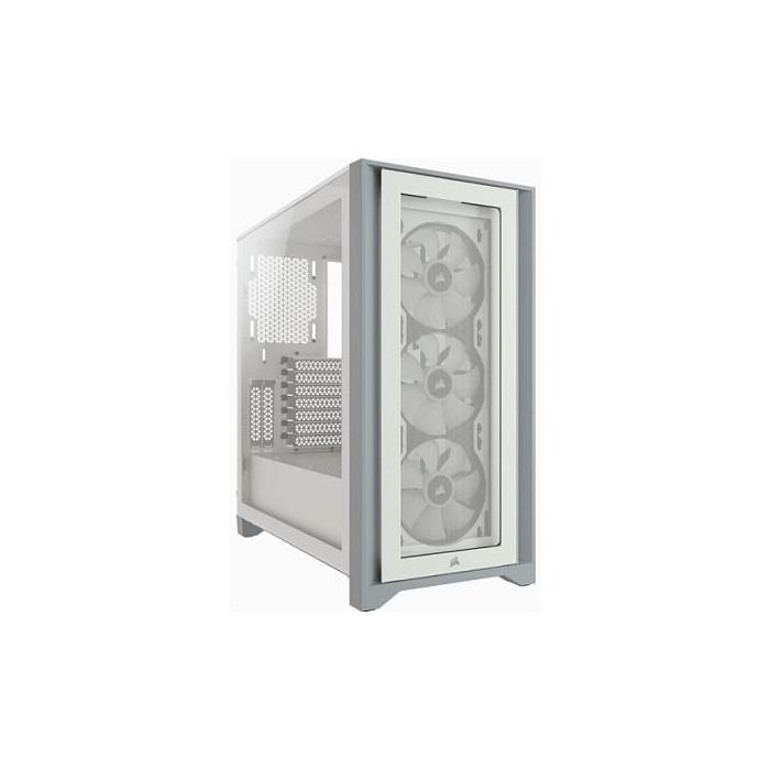 Corsair 4000X RGB Torre Midi ATX Blanca para PC Gaming con Ventana de Cristal Templado