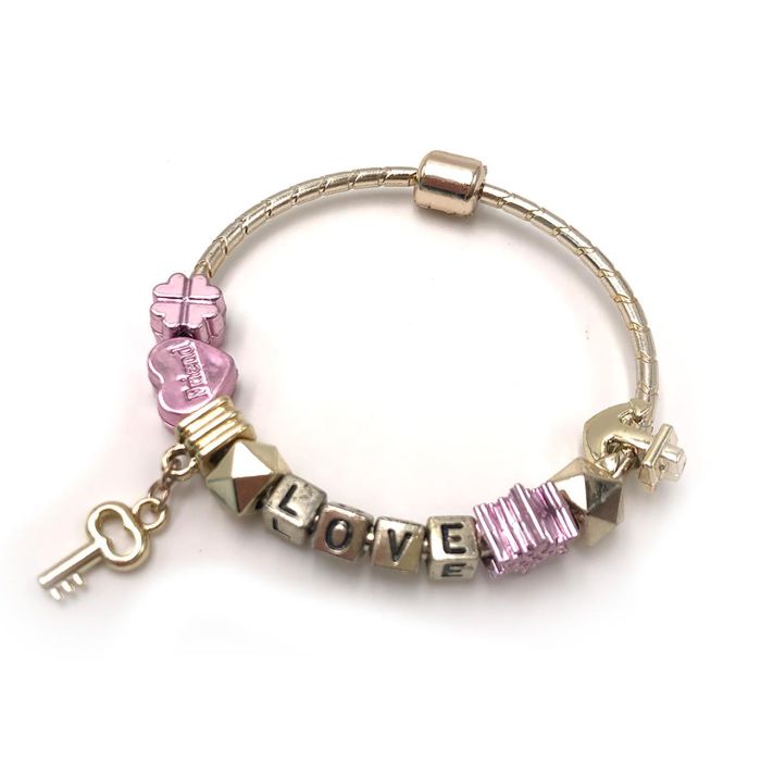 Tachan Set de Cuentas Oro Rosa para Pulseras y Collares, Incluye Dados y Letras, +5 Años 3 Tachan Set de Cuentas Oro Rosa para Pulseras y Collares, Incluye Dados y Letras, +5 Años 3