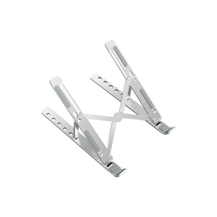 Ewent EW1266 Soporte Ergonómico Plegable para Portátil 10-15.6" de Aluminio con Refrigeración y 6 Alturas, Gris 0 Ewent EW1266 Soporte Ergonómico Plegable para Portátil 10-15.6" de Aluminio con Refrigeración y 6 Alturas, Gris 0
