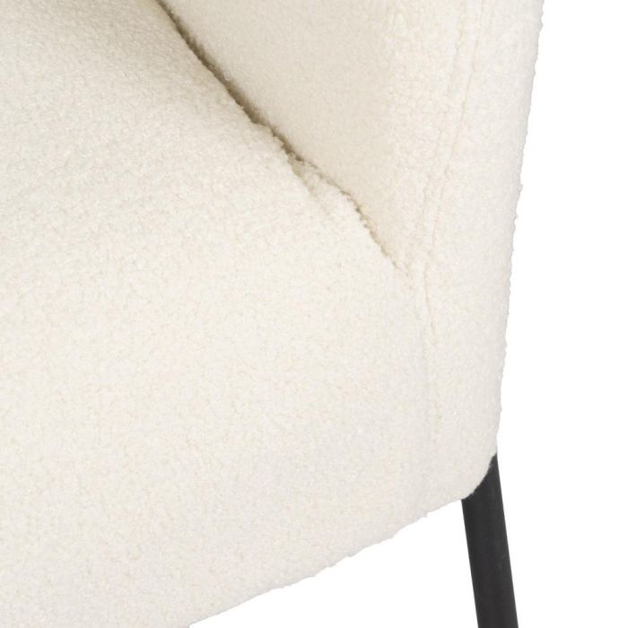 Sillón Blanco Tejido-Metal Salón 68 X 66 X 74 cm