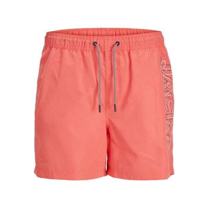 Bañador Hombre Jack & Jones Double Logo Coral 0 Bañador Hombre Jack & Jones Double Logo Coral 0