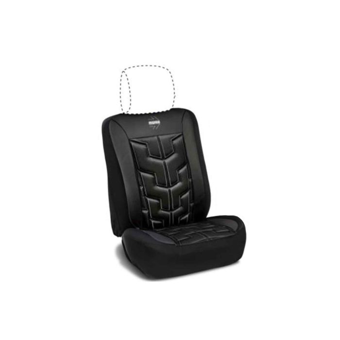 Momo Respaldo de Asiento Coche Carrera Negro-Gris MLSCU37BG, con 10mm Espuma, Universal, Cómodo y Duradero 1
