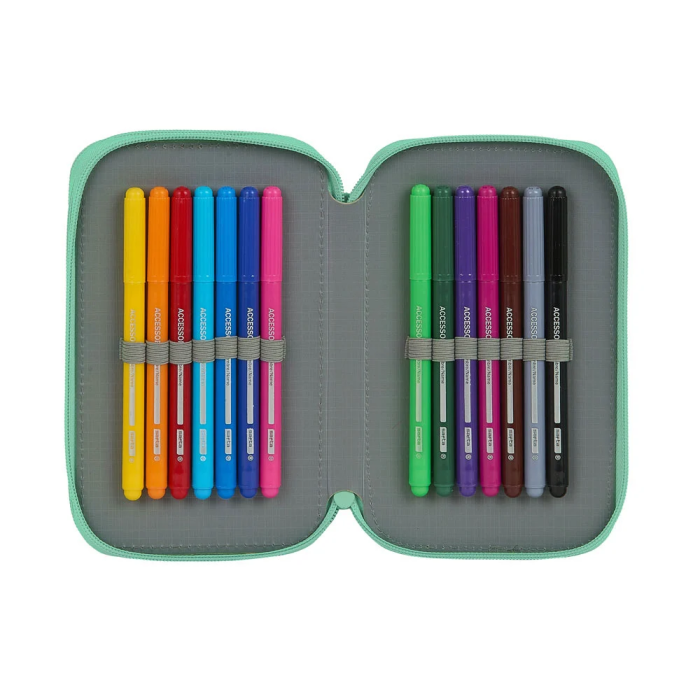 Safta Plumier Doble Pequeño 28 Pcs Blackfit8 Turquesa 2