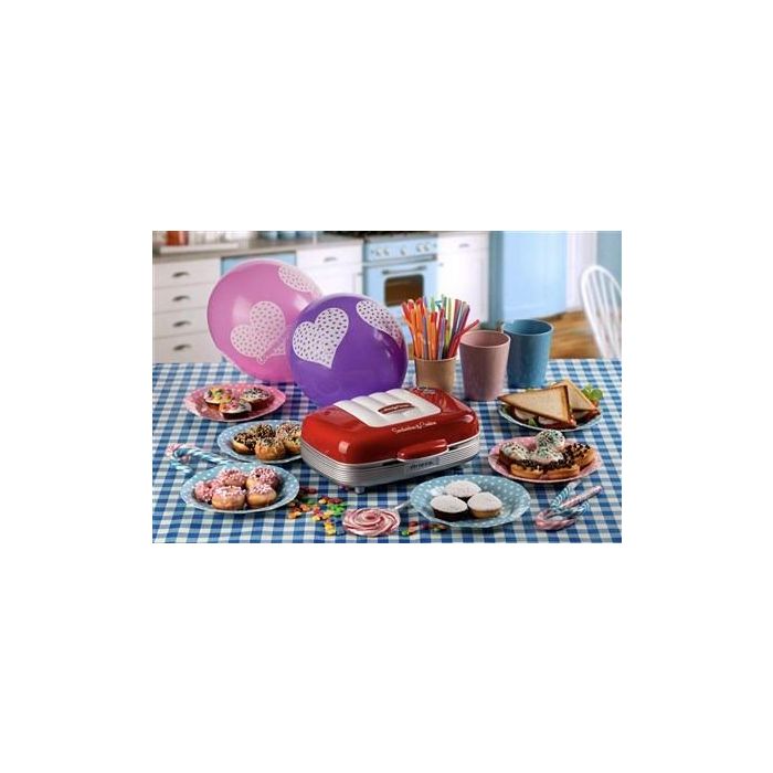 3 En 1 Sandwichera Donuts Y Cupcakes Party Time Roja ARIETE 1972/00 6