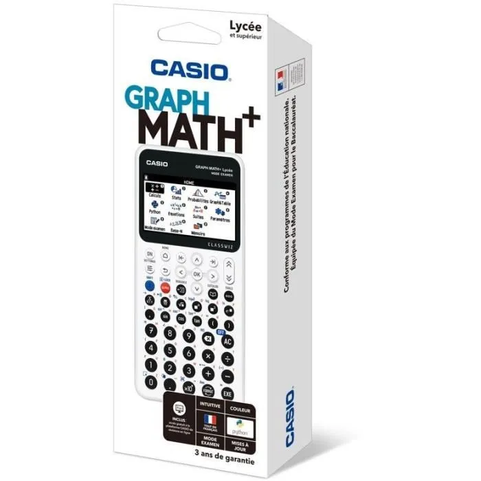 Casio CAS1715043665328 Calculadora Gráfica Escuela Secundaria Math+ Blanca 2 Casio CAS1715043665328 Calculadora Gráfica Escuela Secundaria Math+ Blanca 2