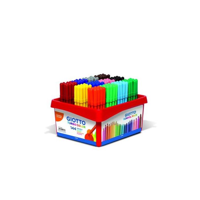 Giotto Rotuladores Turbo Color Surtidos Schoolpack 144 Ud