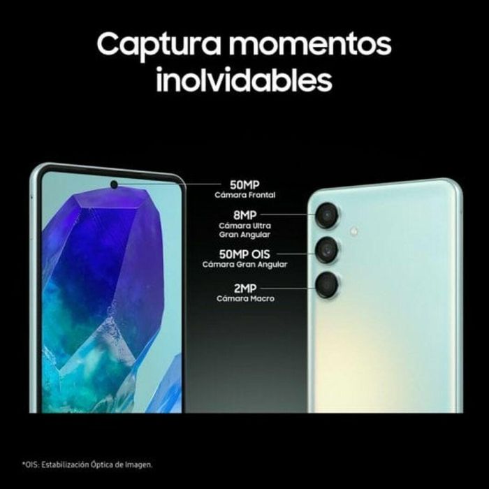 Samsung Galaxy M55 Smartphone 6.7" Super AMOLED+ FHD+ 120Hz Snapdragon 7 Gen 1 256GB 8GB RAM 5G 50MP Selfie 5000mAh Carga Rápida Negro 14