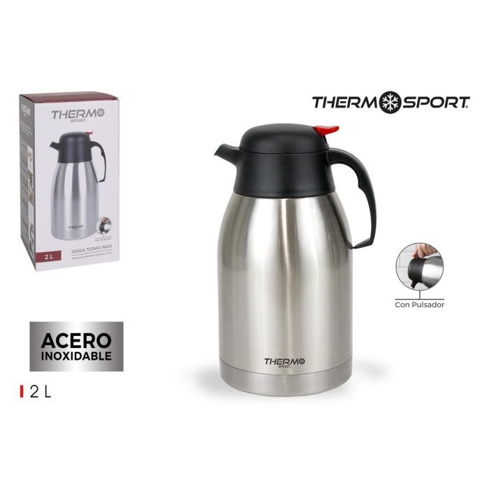 Jarra Termo Inox 2Lt con Pulsador Thermosport (6 Unidades) Jarra Termo Inox 2Lt con Pulsador Thermosport (6 Unidades)