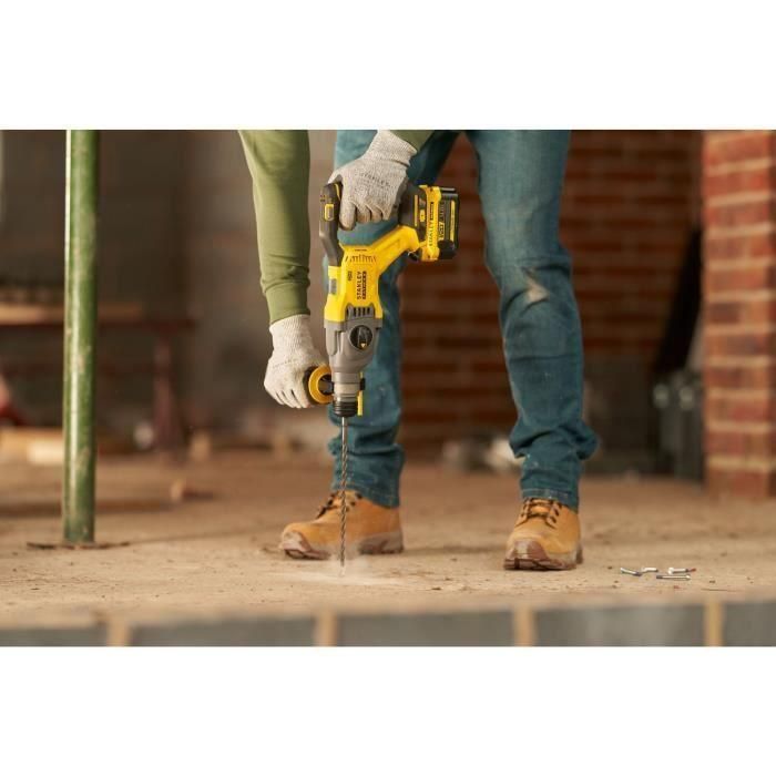 Taladro sin escobillas Stanley FatMax 18V SDS Plus - 2 julios - 2 baterías de 4,0Ah - 3 modos de trabajo 3 Taladro sin escobillas Stanley FatMax 18V SDS Plus - 2 julios - 2 baterías de 4,0Ah - 3 modos de trabajo 3