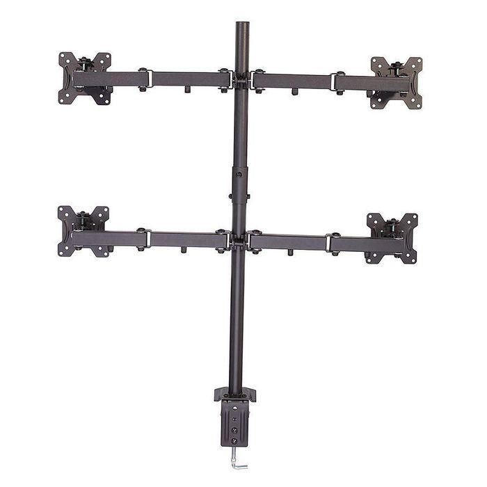 Lindy Quad Display Bracket with Pole and Desk Clamp 3 Lindy Quad Display Bracket with Pole and Desk Clamp 3