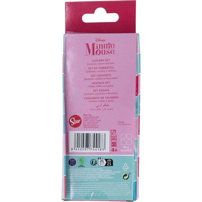 Juego De Cubiertos 2 Piezas Elípticos Metálicos Minnie CZ11405 1 Juego De Cubiertos 2 Piezas Elípticos Metálicos Minnie CZ11405 1