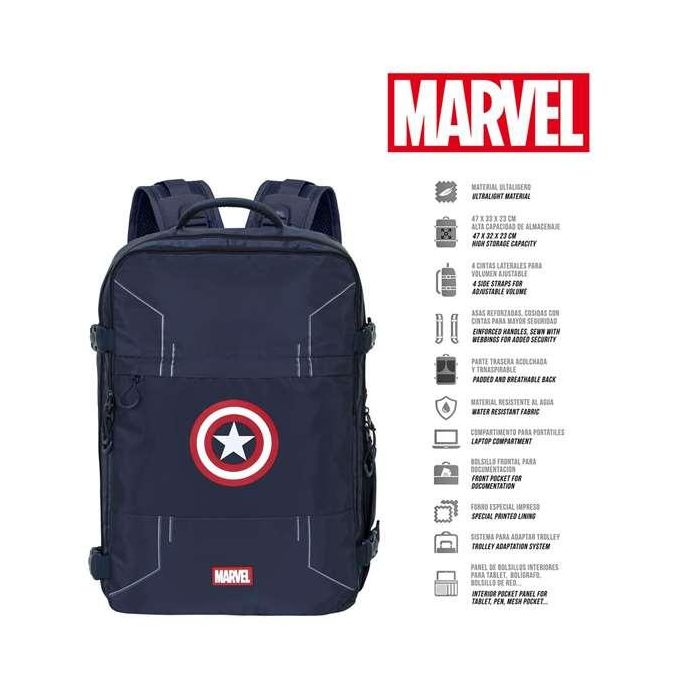 Karactermania Mochila Capitán América Gears 33 x 23 x 47 cm Poliéster Impermeable con Compartimento Portátil 1 Karactermania Mochila Capitán América Gears 33 x 23 x 47 cm Poliéster Impermeable con Compartimento Portátil 1