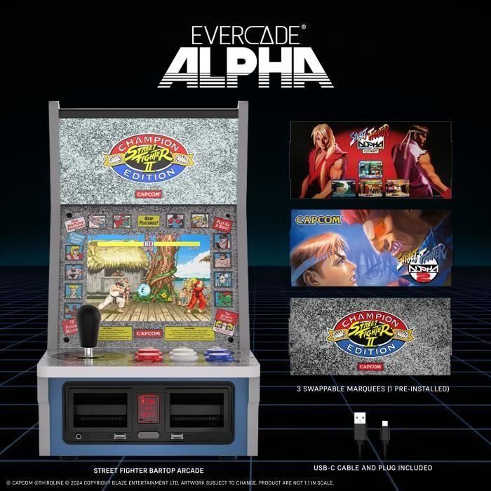 Consola de retrogaming - SOLO PARA JUEGOS - Evercade Alpha Street Fighter Bartop Arcade 3