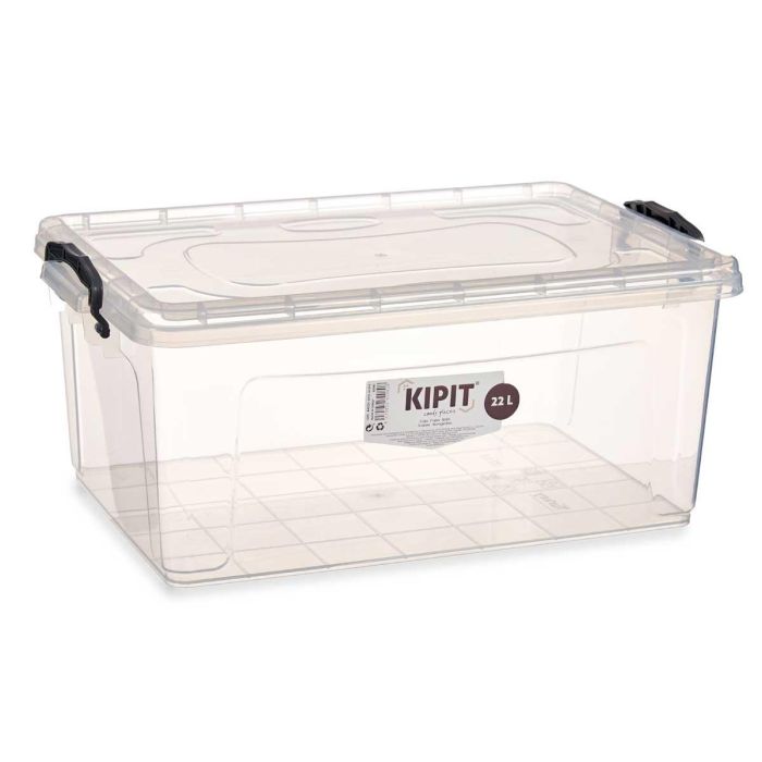Caja Plastico Ordenacion Transparente 22L Kipit 32X20CM (6 Unidades) 1 Caja Plastico Ordenacion Transparente 22L Kipit 32X20CM (6 Unidades) 1