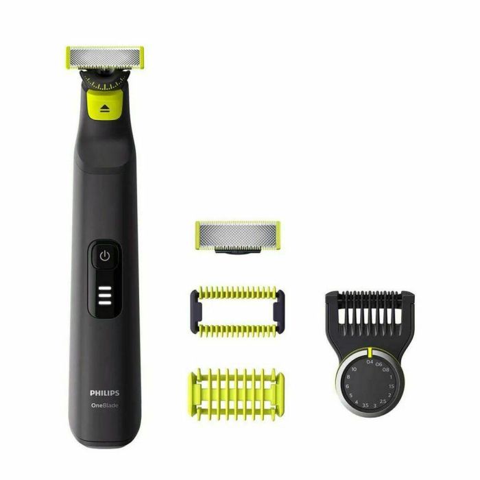 Philips OneBlade Pro 360 - cortapelos eléctrico para barba, afeitadora y recortadora para el cuerpo, 1 cuchilla 360, 1 peine de 14 de altura, 1 kit para el cuerpo