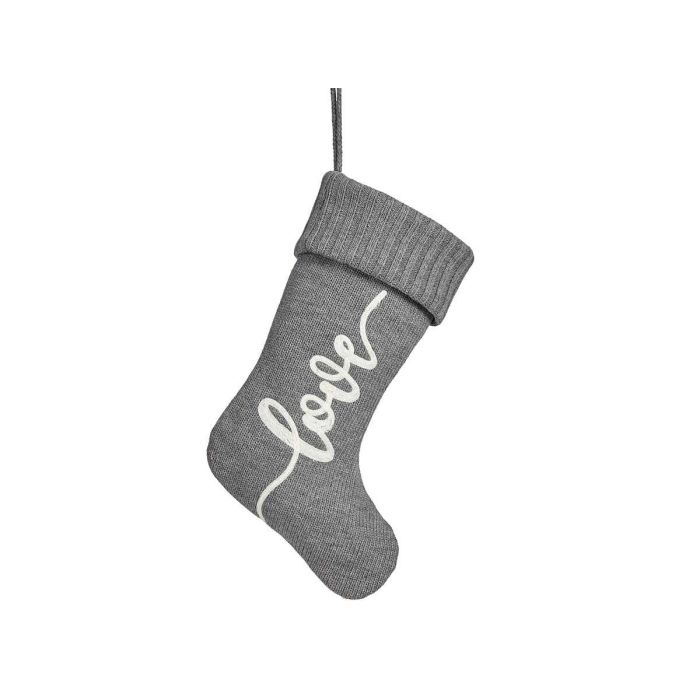 Calcetín Navideño Love 50 cm Gris y Blanco - Krist+ (24 Unidades) Calcetín Navideño Love 50 cm Gris y Blanco - Krist+ (24 Unidades)