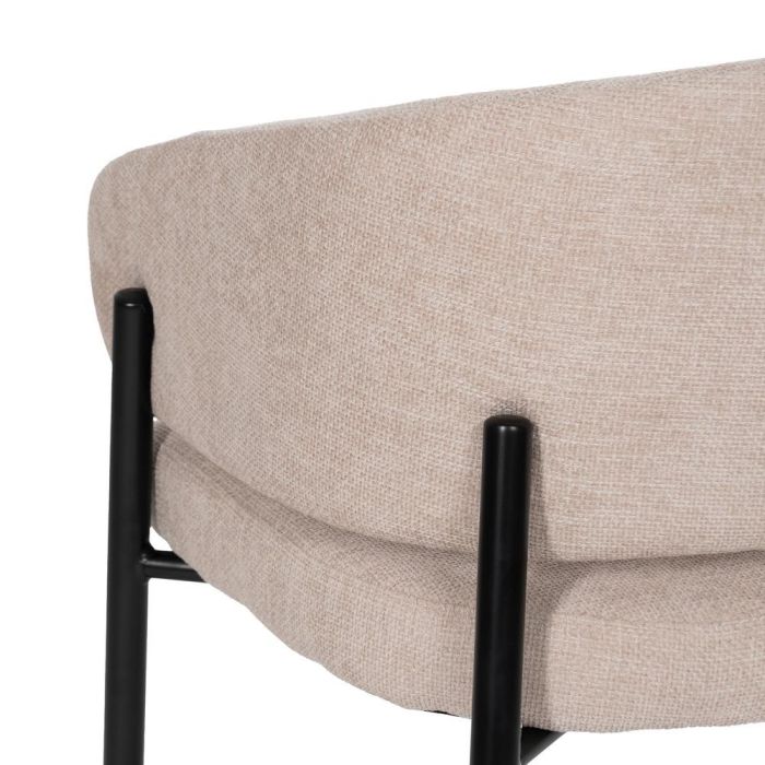 Silla Beige Tejido-Metal Contract 60 X 57 X 79 cm