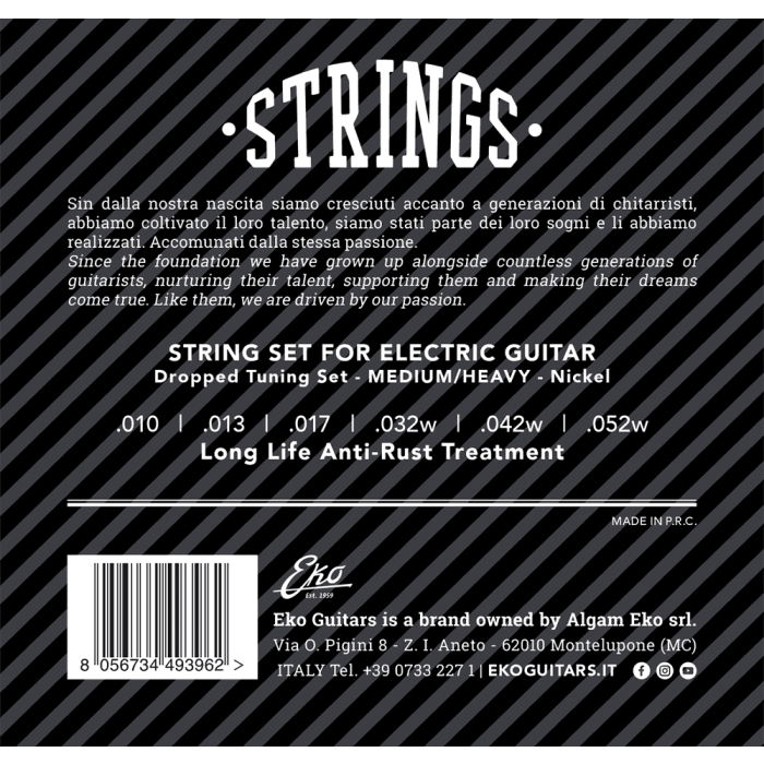 Juego Guitarra Eléctrica Nickel Regular 10-52 1 Juego Guitarra Eléctrica Nickel Regular 10-52 1