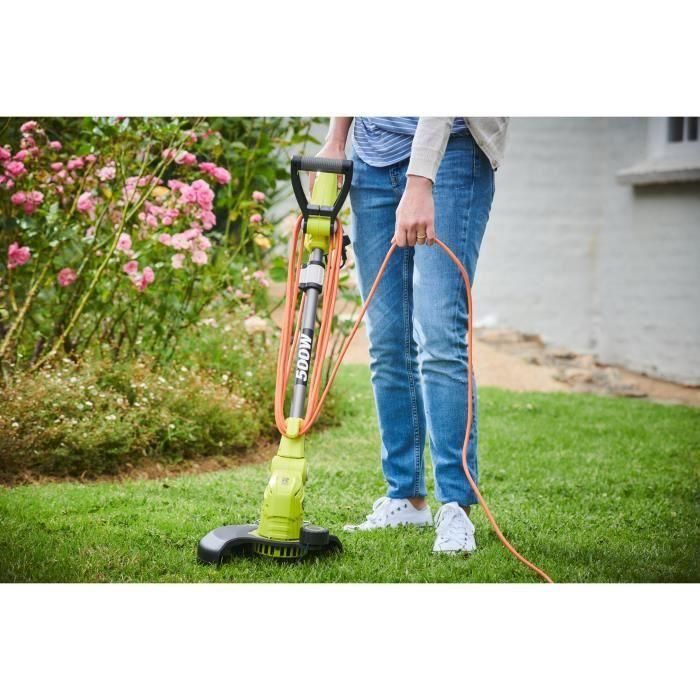 Recortadora - enderezadora de bordes 500 W - corte Ø 27 cm - 2 x hilo trenzado Ø 1,65 mm + 3 bobinas de hilo GRATIS 5 Recortadora - enderezadora de bordes 500 W - corte Ø 27 cm - 2 x hilo trenzado Ø 1,65 mm + 3 bobinas de hilo GRATIS 5
