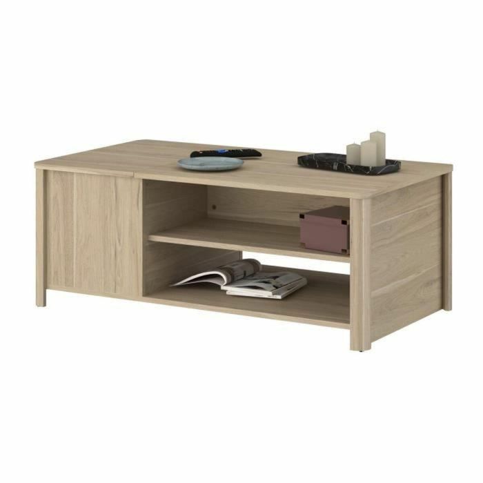 Parisot 0191TABA Mesa de centro rectangular BETTY, tablero de partículas recubierto de papel, roble, L110 x H42 x D60 cm 1