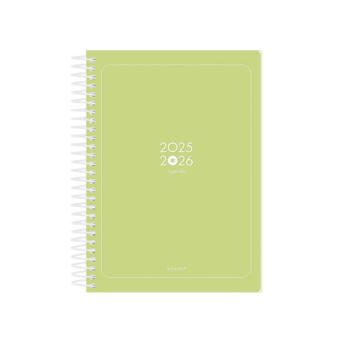 Agenda Escolar Antartik 25-26 Espiral Essentials Verde Lima Dia Pagina A5 Bilingüe Papel Fsc 80 gr 1 Agenda Escolar Antartik 25-26 Espiral Essentials Verde Lima Dia Pagina A5 Bilingüe Papel Fsc 80 gr 1