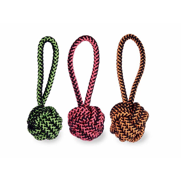 Mordedor con bola Mascow 9x25x9 cm, colores surtidos - Naranja, Rosa, Verde (24 Unidades) 1