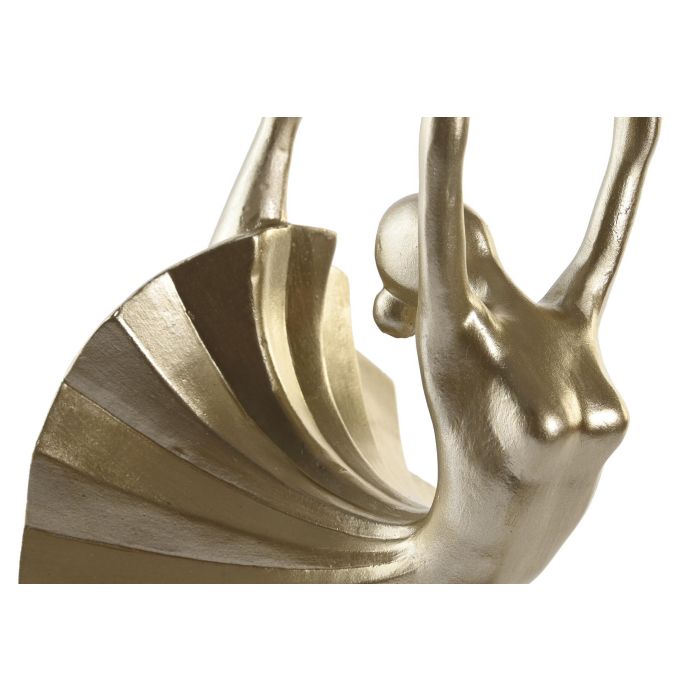 DKD Home Decor Figura Bailarina Resina Dorado Negro 16 x 33.5 x 20 cm 2