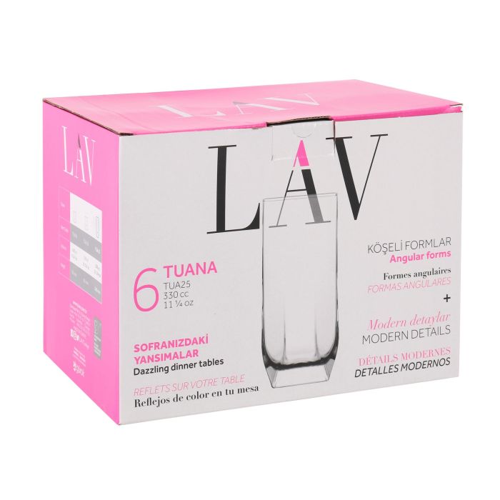 Set de 6 vasos para refresco 330 cc Tua - Lav (8 Cajas) 5 Set de 6 vasos para refresco 330 cc Tua - Lav (8 Cajas) 5