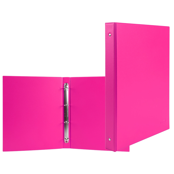 Liderpapel Carpeta 4 Anillas 25mm A5 Cartón Forrado PVC Fucsia 1