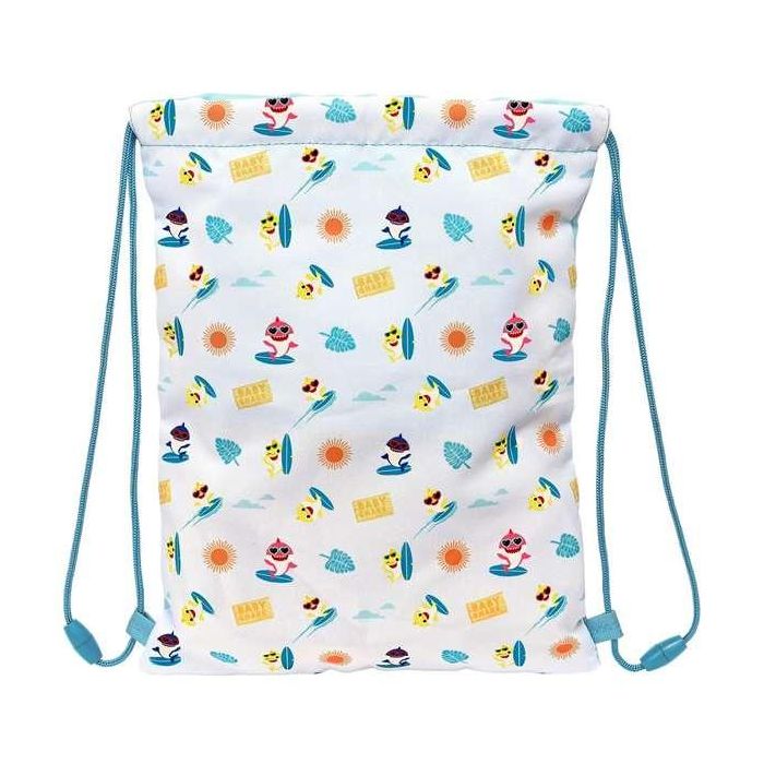 Bolsa Mochila con Cuerdas Baby Shark Surfing Azul Blanco 26 x 34 x 1 cm 1