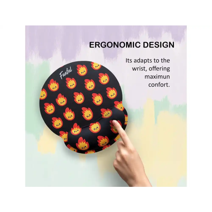 Wondee fuegote Alfombrilla de ratón ergonómica de gel 250x230 mm con reposamuñecas antideslizante 2