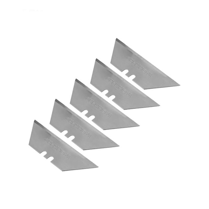 Workpro Cuchillas Trapezoidales 100 Unidades SK2 Duraderas Compatibles con Cúteres Plegables