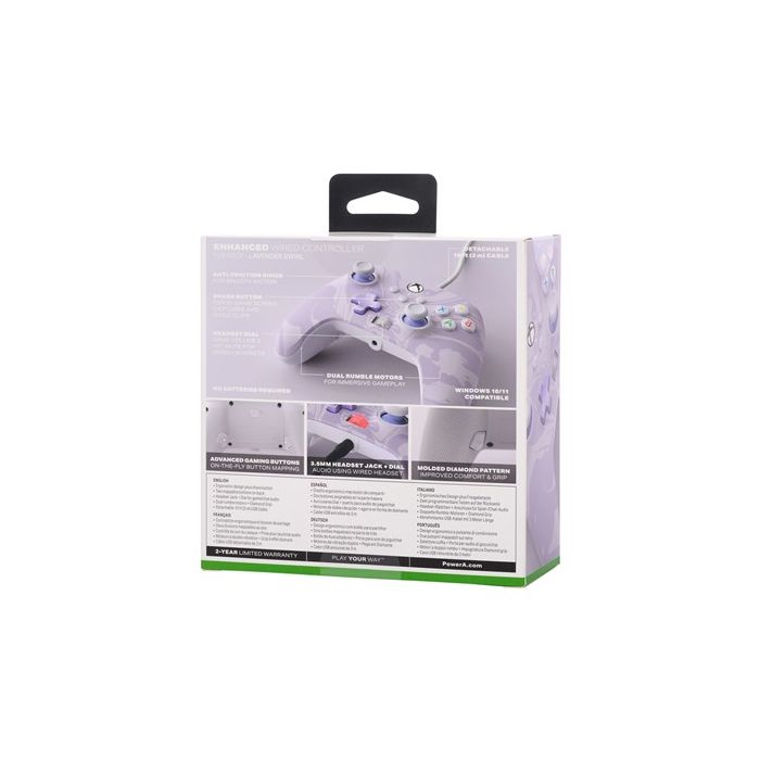 Enhanced Mando Con Cable Xbox Series X/S Remolino Lavanda POWER A XBGP0001-01 11