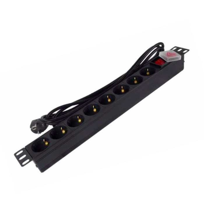 PHASAK Regleta 19" con interruptor 8 tomas - Schuko PHASAK Regleta 19" con interruptor 8 tomas - Schuko