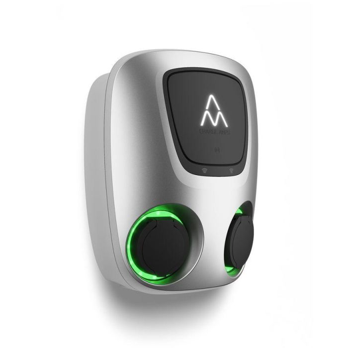 Charge Amps Aura Estación de Carga Doble para 2 Coches Eléctricos 2x22kW 32A Tipo 2 Trifásico WiFi LAN OCPP con RCD-B 4 Charge Amps Aura Estación de Carga Doble para 2 Coches Eléctricos 2x22kW 32A Tipo 2 Trifásico WiFi LAN OCPP con RCD-B 4