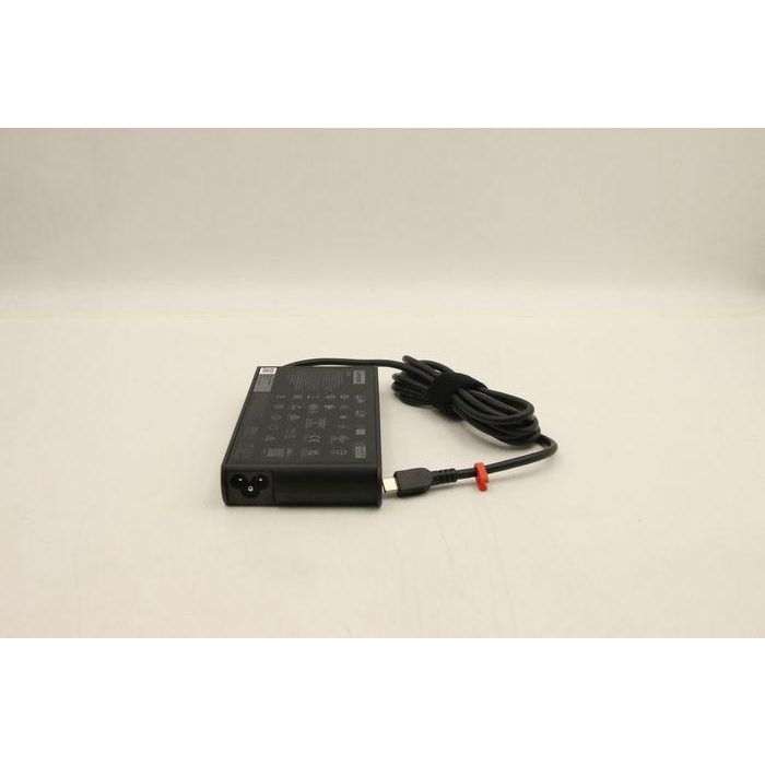 Lenovo 135W USB-C power adapter with adjustable voltage levels of 20V, 15V, 9V, and 5V, designed for Lenovo laptops. 2 Lenovo 135W USB-C power adapter with adjustable voltage levels of 20V, 15V, 9V, and 5V, designed for Lenovo laptops. 2