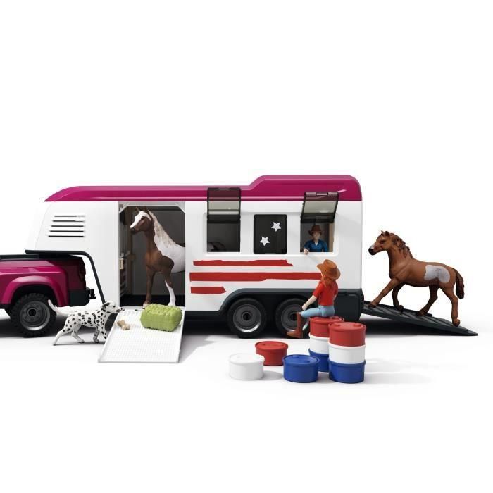 Figura de camioneta y remolque ecuestre grande Schleich 42705 Horse Club Series 4