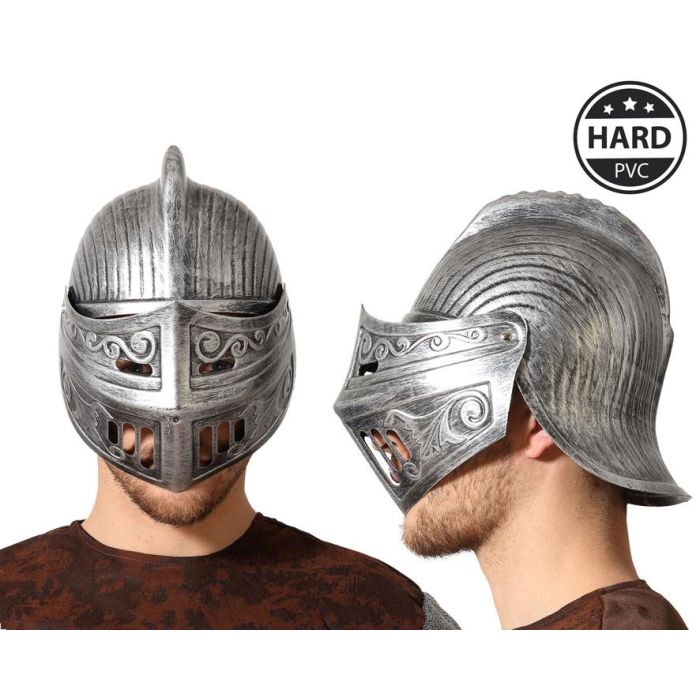 Casco Medieval Historia Plateado Hombre Adulto