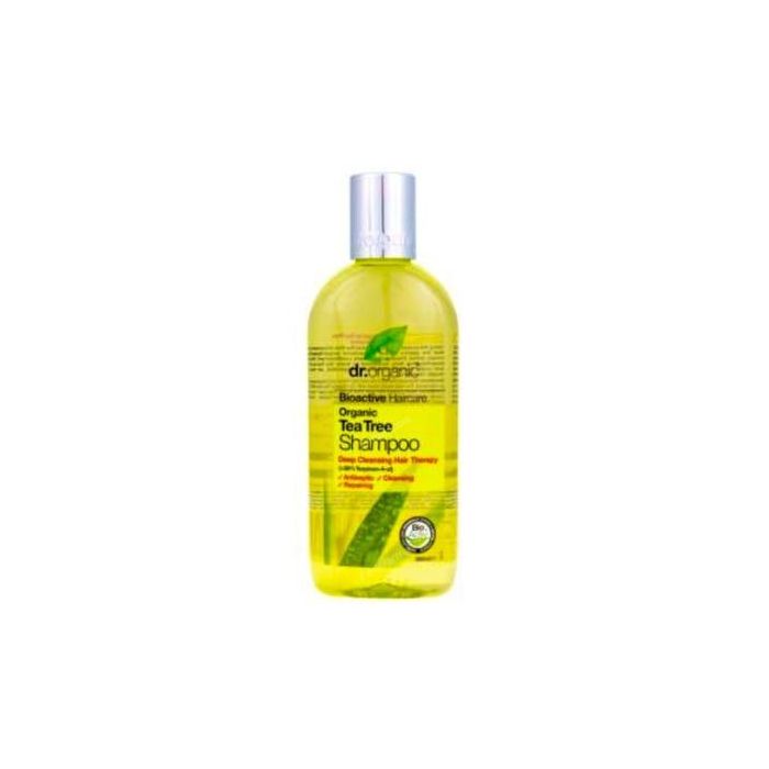 Dr. Organic Champú BIOACTIVE ORGANIC Tea Tree Purificante para Cabello Graso y Cuero Cabelludo con Irritación 265 ml