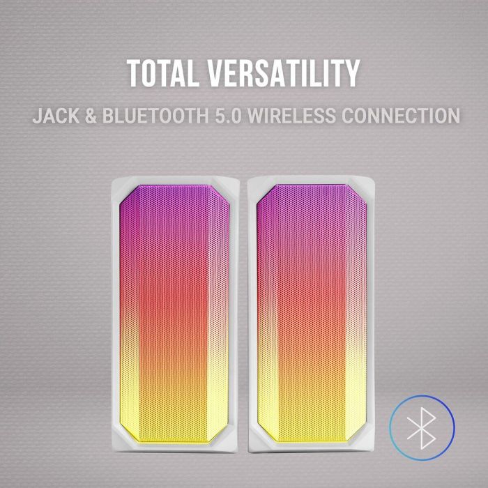 Altavoz Bluetooth Portátil Mars Gaming MSRGBW Blanco 15 W 4 W 6 Altavoz Bluetooth Portátil Mars Gaming MSRGBW Blanco 15 W 4 W 6