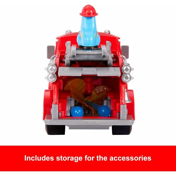 Mattel Jfl54 Cars Disney Pixar, Camión de Bomberos Rojo con Guido - Vehículo de juguete de rescate a toda máquina en Radiador Springs 8