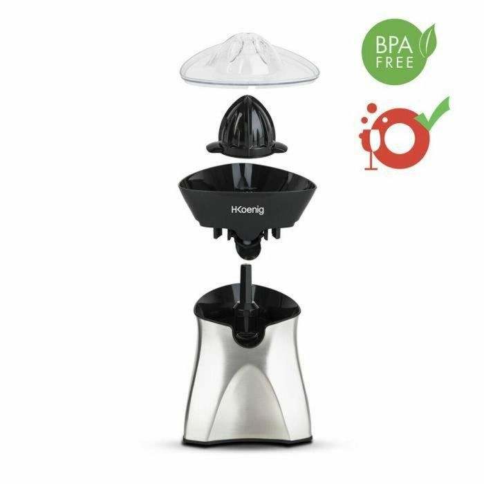H.KoeNIG AGR60 Exprimidor eléctrico Acero Inoxidable 600 W Boquilla Antigoteo 2 Conos 1 H.KoeNIG AGR60 Exprimidor eléctrico Acero Inoxidable 600 W Boquilla Antigoteo 2 Conos 1