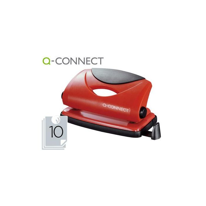 Taladrador Q-Connect Kf02154 Rojo Abertura 1 mm Capacidad 10 Hojas