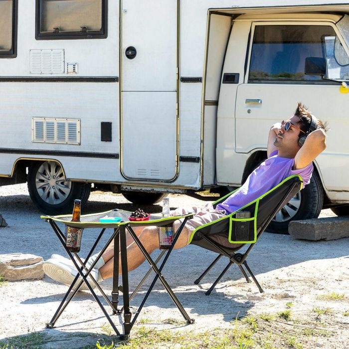 Mesa de Camping Textil Plegable con Funda Cafolby InnovaGoods 6 Mesa de Camping Textil Plegable con Funda Cafolby InnovaGoods 6