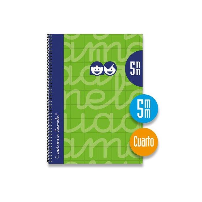 Lamela Bloc Tapa Forrada 4º 80H Cuadrovia 5 Mm Verde (Set de 5)